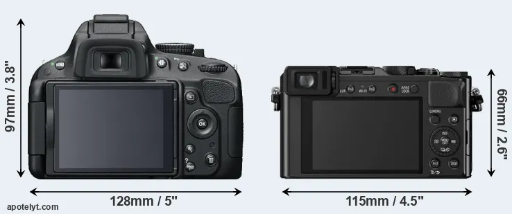 Comparison D5100 or LX100 rear