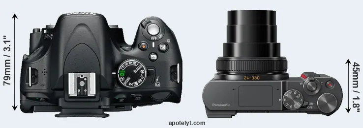 Compare D5100 versus ZS200 top