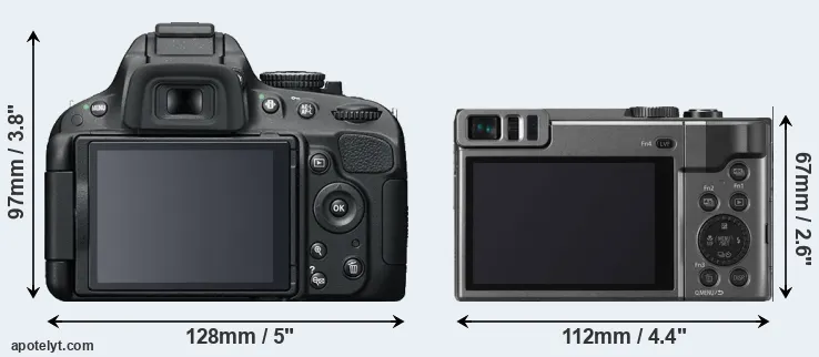 Comparison D5100 or ZS70 rear