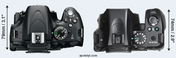 Compare D5100 versus K-70 top