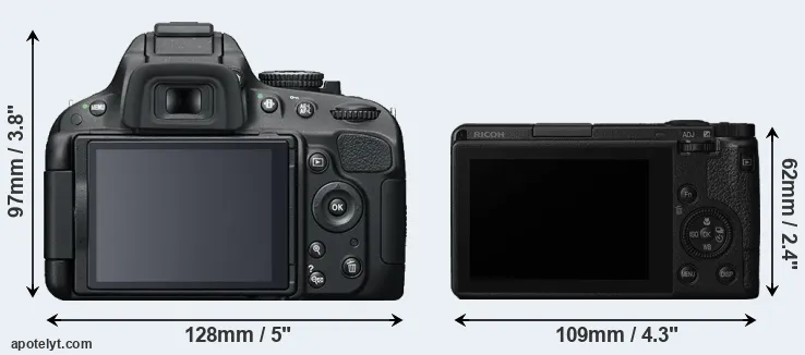 Comparison D5100 or GR III rear