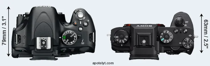 Compare D5100 versus A9 top