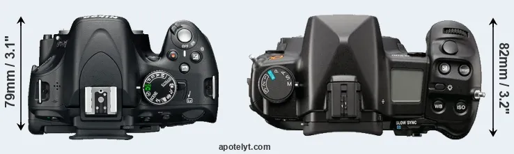 Compare D5100 versus A900 top