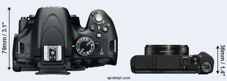 Compare D5100 versus HX95 top