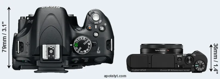 Compare D5100 versus HX99 top