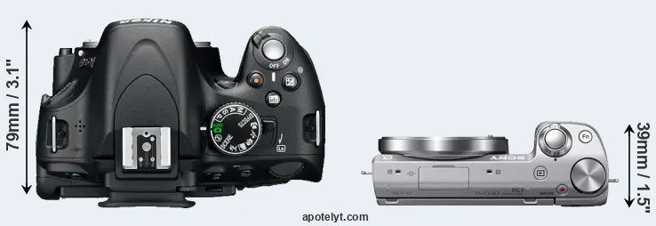 Compare D5100 versus NEX-5T top