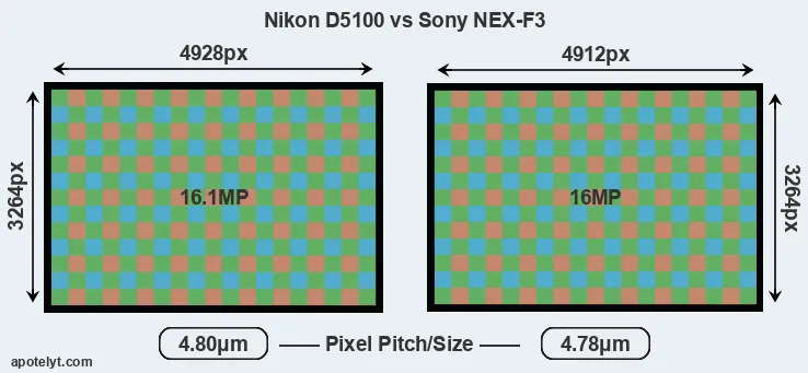 D5100 versus NEX-F3 MP