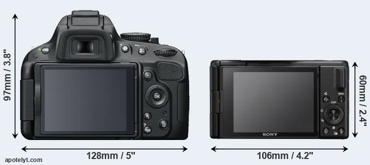 Comparison D5100 or ZV-1 II rear