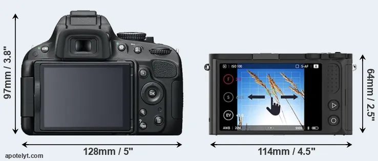 Comparison D5100 or M1 rear