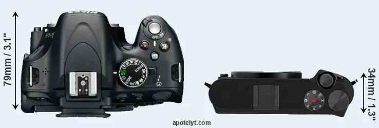 Compare D5100 versus M1 top