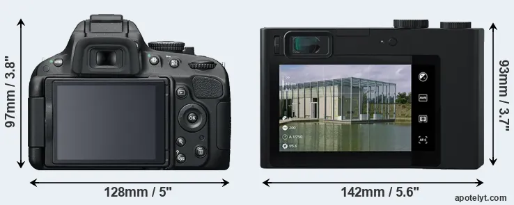 Comparison D5100 or ZX1 rear