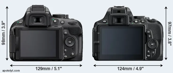 Comparison D5200 or D5600 rear