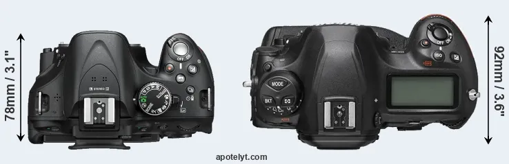 Compare D5200 versus D6 top