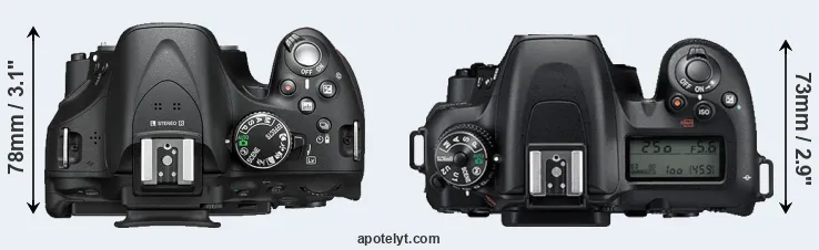 Compare D5200 versus D7500 top