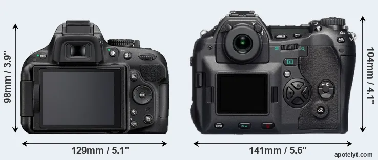 Comparison D5200 or E-1 rear