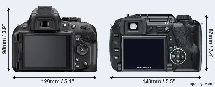 Comparison D5200 or E-330 rear