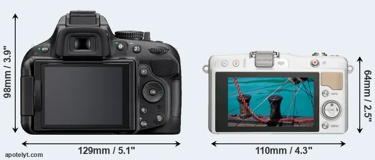 Comparison D5200 or E-PM2 rear