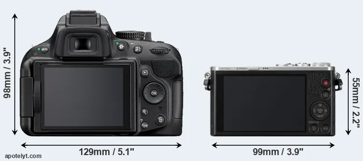 Comparison D5200 or GM1 rear