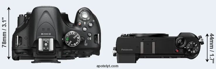 Compare D5200 versus GX85 top