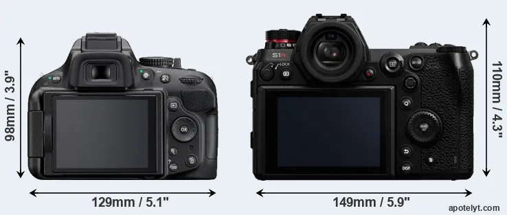 Comparison D5200 or S1R rear