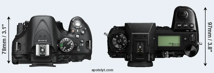 Compare D5200 versus S1R top