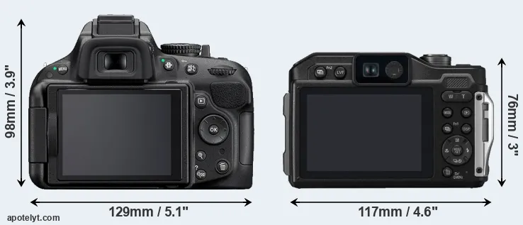 Comparison D5200 or TS7 rear