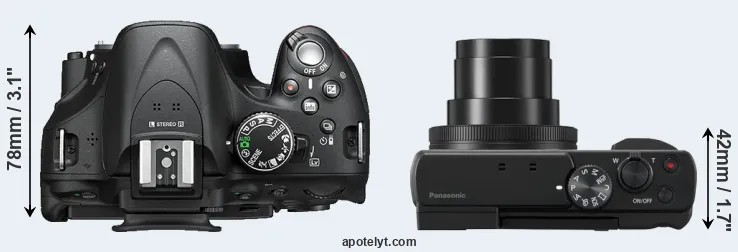 Compare D5200 versus ZS80 top