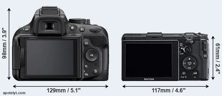Comparison D5200 or GR rear