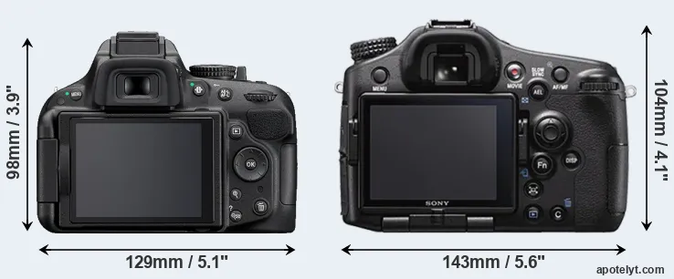 Comparison D5200 or A77 II rear