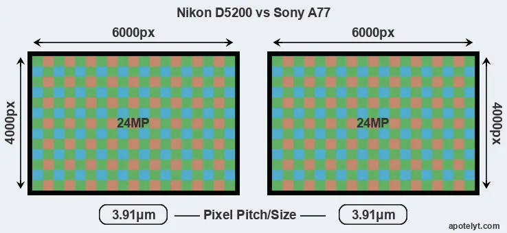 D5200 versus A77 MP