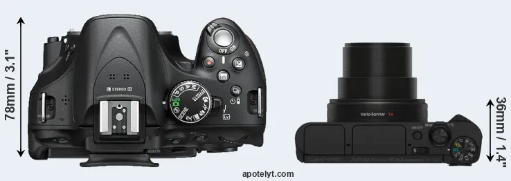 Compare D5200 versus HX80 top