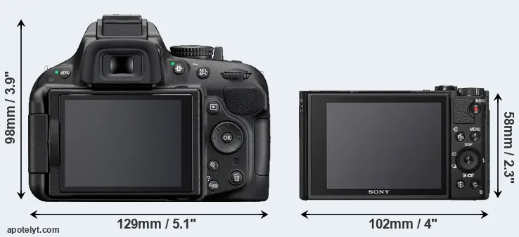 Comparison D5200 or HX95 rear