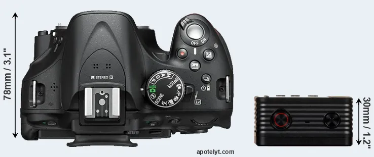 Compare D5200 versus RX0 top