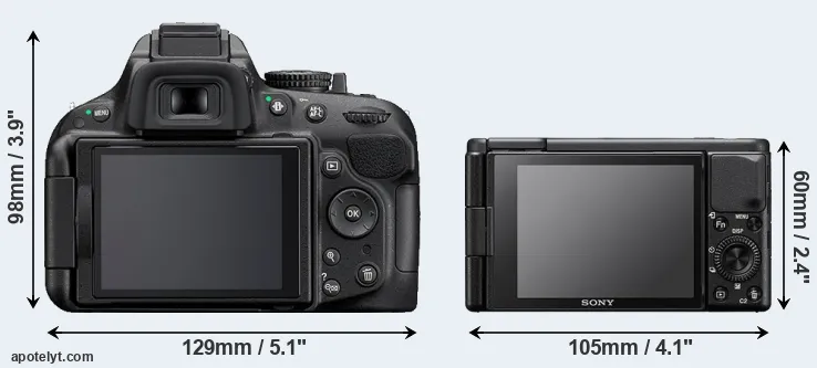 Comparison D5200 or ZV-1 rear