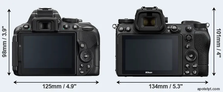 Comparison D5300 or Z6 II rear