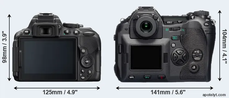 Comparison D5300 or E-1 rear