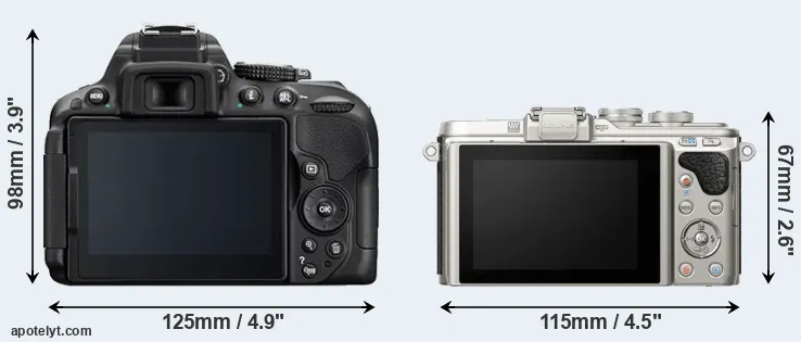 Comparison D5300 or E-PL8 rear