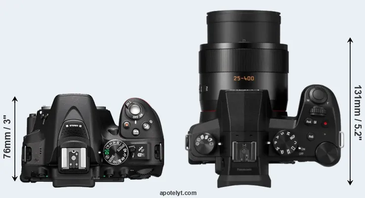 Compare D5300 versus FZ1000 II top