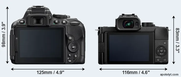 Comparison D5300 or G110 rear