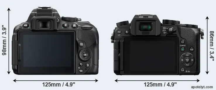 Comparison D5300 or G7 rear