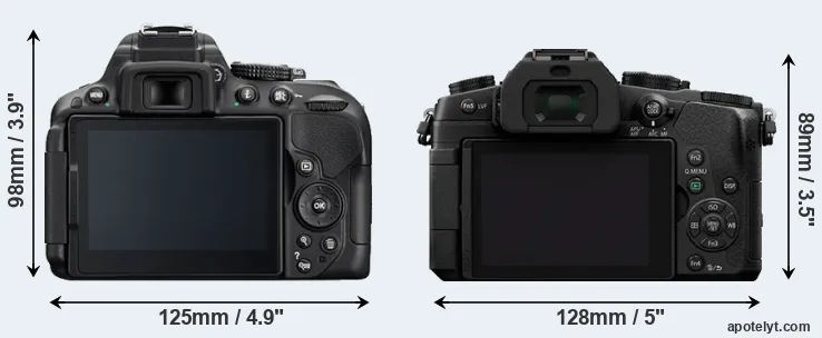 Comparison D5300 or G80 rear