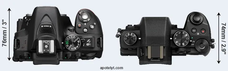 Compare D5300 versus G80 top