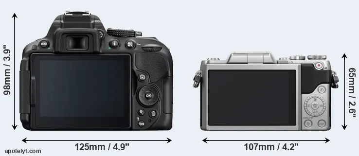 Comparison D5300 or GF7 rear