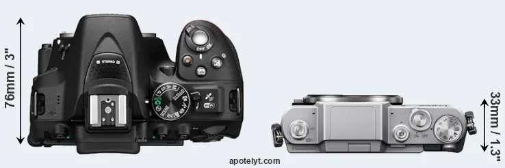 Compare D5300 versus GF7 top