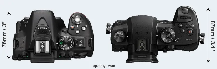 Compare D5300 versus GH5 top