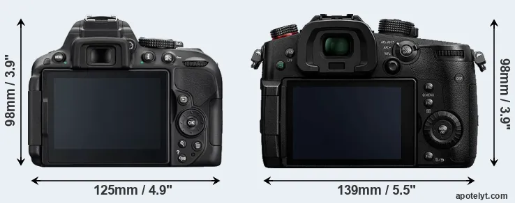 Comparison D5300 or GH5s rear