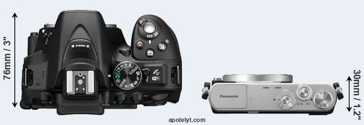 Compare D5300 versus GM1 top