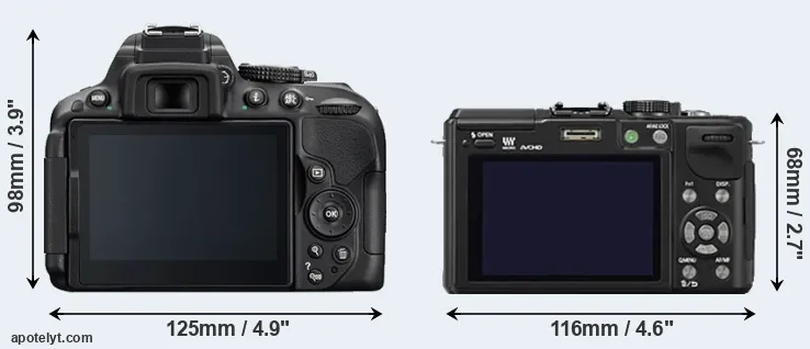 Comparison D5300 or GX1 rear