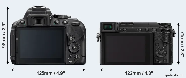 Comparison D5300 or GX85 rear
