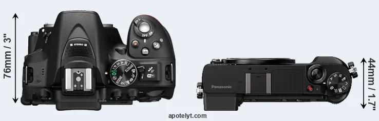 Compare D5300 versus GX85 top